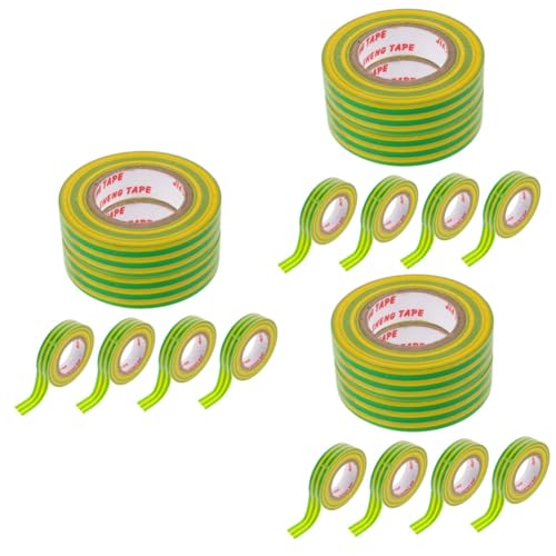 OUNONA 3 Sätze Isolierband Elektroklebeband Elektriker Klebeband Langlebiges Klebeband Hochtemperaturband Wärmeübertragungsband Lötband Farbband Elektrisches Band Pvc Yellow 6 Rollen * 3 von OUNONA