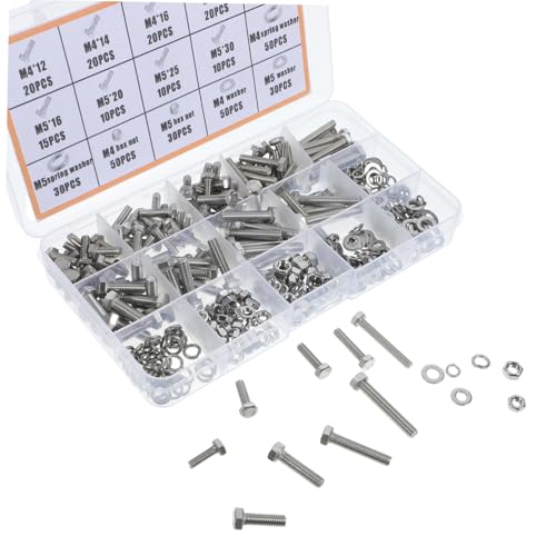 OUNONA 375 Stk Schrauben Sortiment Sortierboxen Für Kleinteile Maschinenschrauben-sortiment-kit Maschine Sortierboxen Rc-schraubensatz Mx Innensechskantschrauben Sotierungsboxen Mini von OUNONA