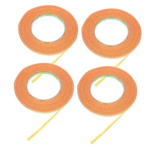 OUNONA 4 Rollen Klebeband für Teppichböden doppelseitiges klebeband double sided tape doppelseitiges-klebeband Doppelklebeband Bodenaufkleber Bühnentape aus Stoff selber machen Yellow von OUNONA