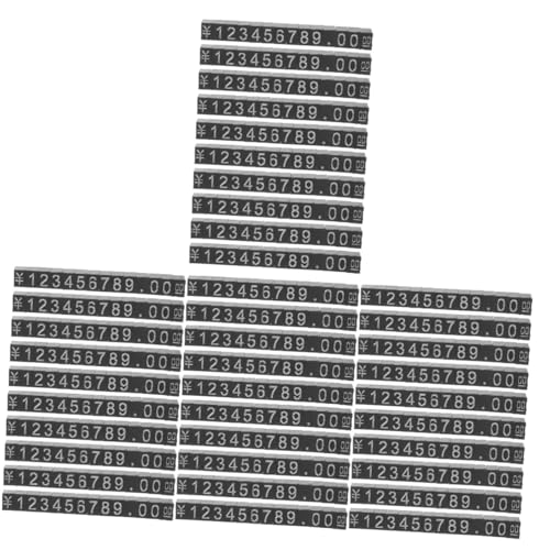 OUNONA 40 Sätze Preisschild preisaufsteller tags Preisangabe Preiszeichen Preiswürfel für Juweliere Etikett Markt Preisanzeige-Würfelblock Anzahl Preistafeln ABS.Aluminiumhalterung von OUNONA