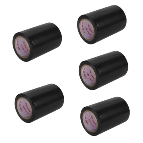 OUNONA 5 Rollen Isolierband klebeband PVC-Band Kabelreparaturband Elektroreparaturband elektroinstallation Kabelbaumband Klempnerband für Lecks Reparaturband für Schläuche Drahtband Black von OUNONA