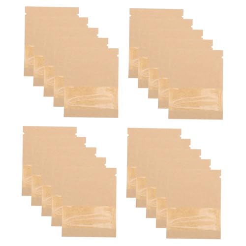 OUNONA 5 Sätze Kleine Lebensmittelverpackungsbeutel Kleine Papiertüten Snackbeutel Papiertüten Mit Durchsichtigem Fenster Einfache Verpackungstüten Kunststoff Yellow 100 Stück * 5 von OUNONA