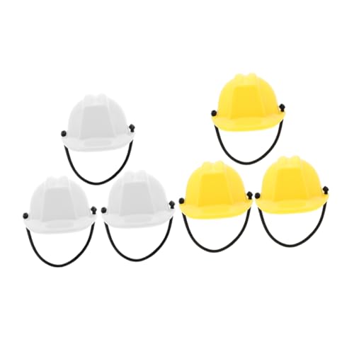 OUNONA 6 Stück Baustellenhelm Farbenfrohe Puppenhüte aus Leichtem für Kreatives und Dekoration für Puppenhäuser und Imaginative Rollenspiele OUNONA 6 Stück Baustellenhelm Farbenfrohe Puppenhüte aus Leichtem für Kreatives und Dekoration für Puppenhäuser und Imaginative Rollenspiele von OUNONA