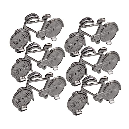 OUNONA 6st Tischkarten Fotohalter Bilderhalter Aus Draht Fotoständer Tisch Platzhalter Clips in Hochzeitsform Bilderständer Metallklammern Bildhalter Fahrrad Legierung von OUNONA