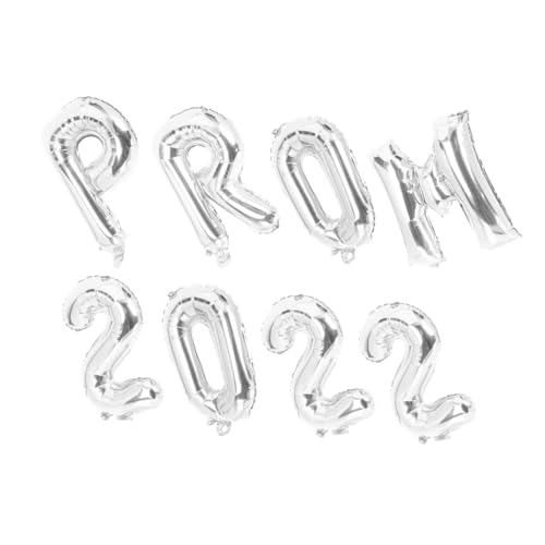OUNONA 8 Stück Ballonanzug classroom decorations ballons ballongas 2022 Abschlussfeierverzierung Ballon der Klasse 2022 Abschlussballondekore Party hängend schmücken Aluminiumfolie Silver von OUNONA