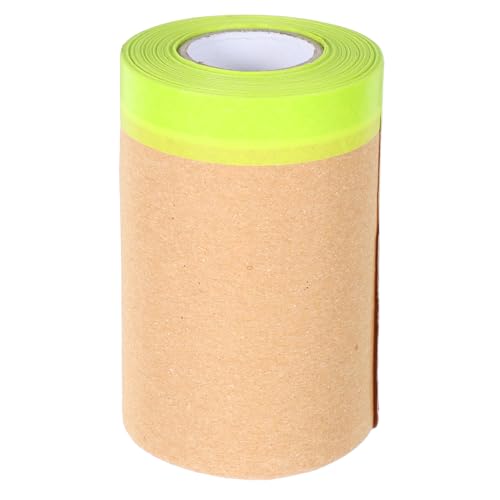 OUNONA Kraft-Maskierfolie kraftpapier schutzfolie Lackierschutzpapier Sprühfarbenschutz Autolackabdeckung vorab abgeklebtes Abdeckpapier Packpapier Kraft Autolackband Auto-Klebeband von OUNONA