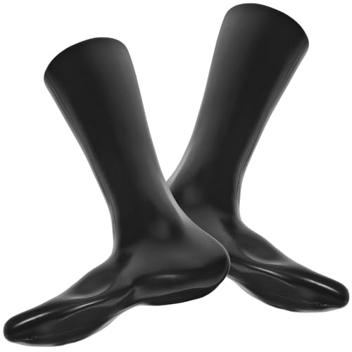 OUNONA Schaufensterpuppenfuß-Display, schwarz, für Socken, Schuhe, Schmuckgeschäft, 2 Stück von OUNONA