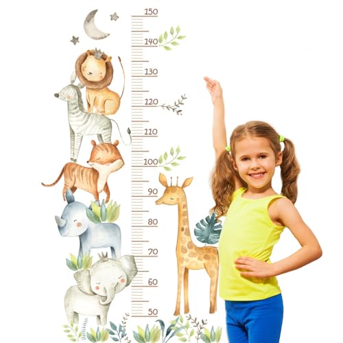 Messlatte Kind Wandsticker,50-150cm Messlatte für Kinder,Kinder Wachstumstabelle,Kinder Höhe Diagramm,Wachstum Messlatte Wandbehang,Größentabelle Messlatte Kinder,Dekoration für Kinderzimme von OUOQI