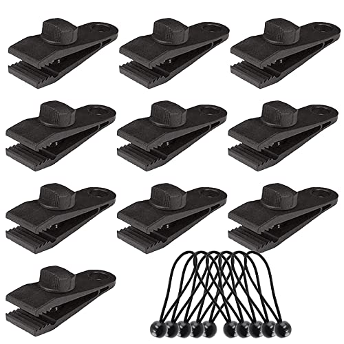 OUQIWEN Zeltplanen Clips,10 Sets Verriegelungsgriff Clip,Heavy Duty Zeltplanen-Klemme für Markisen, Camping im Freien, Wohnwagen, Pool Planen von OUQIWEN