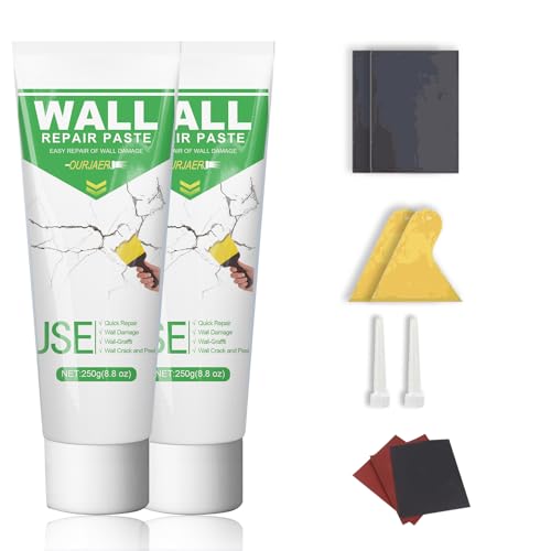 500 g Spachtelmasse Weiß Innen, Spachtelmasse Bohrloch, Fertig Spachtelmasse Weiß Wand, Wall Repair Kit, Spachtel für Zum Schnellen Ausbessern von Dübellöchern und kleinen Rissen von OURJAER