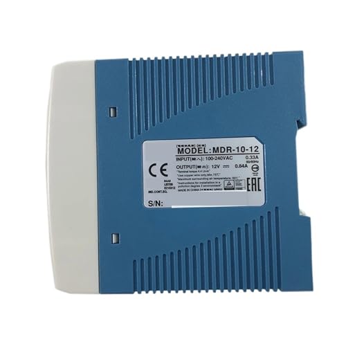 OURNXI Schaltnetzteil DIN-Schiene MDR-10-12 10 W 12 V Schaltnetzteil 110 V/220 V AC auf 12 V DC 0,84 A Netzteil, ultraflaches Netzteil DIN-Schiene von OURNXI