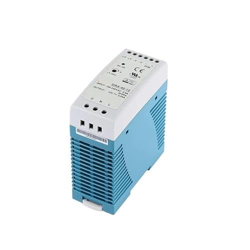 OURNXI Schaltnetzteil DRA-40-12 40W 12V Konstantstrom einstellbares DIN-Schienen-Netzteil 110V/220V AC auf 12V DC 3,34A Netzteil DIN-Schiene von OURNXI