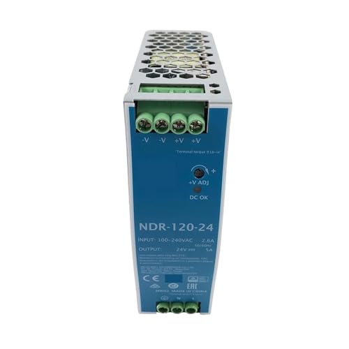 OURNXI Schaltnetzteil NDR-120-24 120 W 24 V DIN-Schienen-Schaltnetzteil 110 V/220 V AC auf 24 V DC 5 A Industrie-Netzteil Netzteil Transformator DIN-Schiene von OURNXI