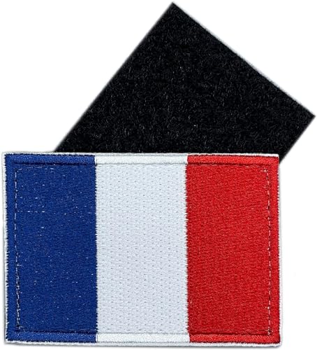 Aufnäher mit französischer Flagge, 8 x 5 cm, für Kleidung, Jacken, Hüte, Rucksäcke und mehr (Frankreich-Flagge) von OUROBOT