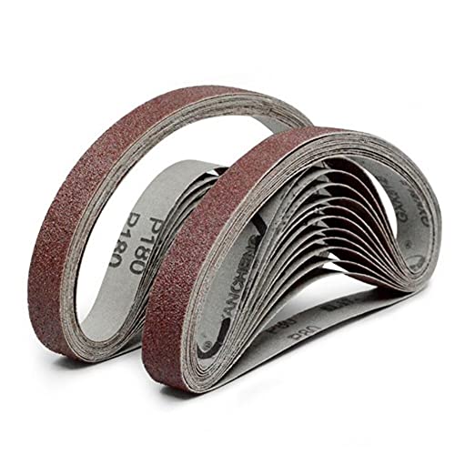 OUSIKA 10 Stück 20 x 330 mm Schleifband 40–1000 Körnung for Schleifen und Polieren von Schleifbändern for Winkelschleifer-Schleifscheiben Polieren (Color : 120) von OUSIKA