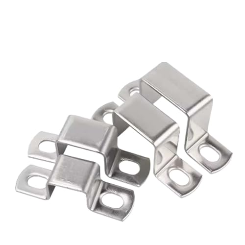 OUUOYSD Rohrschelle. Quadratische U-Klemme 304 Edelstahl Verdicktes Quadrat Rechteck M-förmige U-förmige Horseback Rohr Sattel Clip Schnalle Throat Hoop Rohr Karte(10 x 10 (5Pcs)) von OUUOYSD