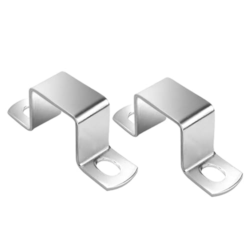 OUUOYSD Rohrschelle. Quadratische U-Klemme Vierkantklemme aus Edelstahl 304, rechtwinklige Halterungsklemme, Vierkantrohr-Schnalle, Reitkarte, U-Typ-Wasserrohrschellenschraube(100x100-1pcs) von OUUOYSD