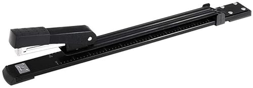 Hefter Heftgerät Langarm-Hefter – 25 Blatt Kapazität, 300 Mm Ausladung – Ergonomisches Metallgehäuse, Robust Und Zuverlässig – Schwarz Tacker Für Hause Büro(B) von OUYUE