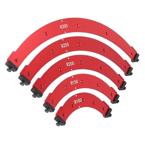 Eck-JIG-Vorlage Set R100-300 Aluminiumlegierung Rundkupplungsvorlagen für Holzbearbeitung von OVAQUIXI