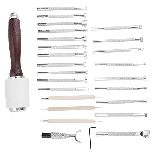 Langlebiges Leder -Werkzeug -Werkzeug Kit 20 teilige Stempelwerkzeuge für Lederschnitze, Zum Erstellen Wunderschöner Muster Langlebiges Leder -Werkzeug -Werkzeug Kit 20 teilige Stempelwerkzeuge für Lederschnitze, Zum Erstellen Wunderschöner Muster von OVAQUIXI