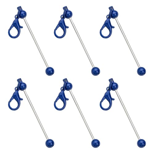 OVERTOYOU 6 Stück Perlen-Schlüsselanhänger, handgefertigt, Metall, kreative Perlen, Schlüsselanhänger für die Herstellung von Schlüsselanhängern von OVERTOYOU