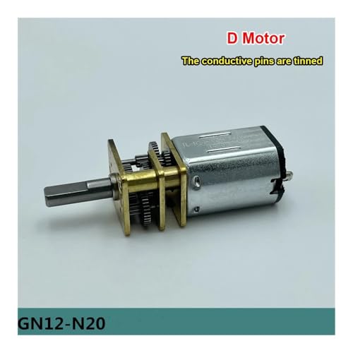 OVSHPUZV DC 3V -6V GN12-N20 Full Metal Gear Electronic Starter 5V 68RPM 80RPM 575RPM Slow Speed High Torque Reducer Electronic Starter DIY Hobby Toy(D Motor) von OVSHPUZV