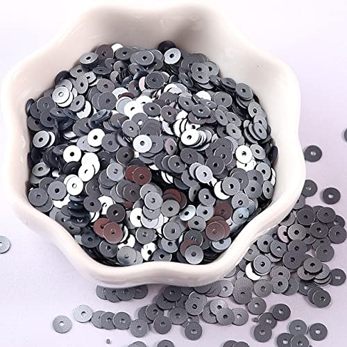 OWNPET 4000 Stück 2 mm 3 mm 4 mm Matte Pailletten, flach, rund, lose Pailletten, Konfetti, Glitzerflocken für Kleidungsstücke, DIY, Hochzeit, Kunsthandwerk, Zubehör von OWNPET