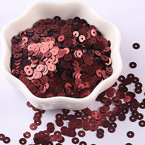 OWNPET 4000 Stück 2 mm 3 mm 4 mm Matte Pailletten, flach, rund, lose Pailletten, Konfetti, Glitzerflocken für Kleidungsstücke, DIY, Hochzeit, Kunsthandwerk, Zubehör von OWNPET