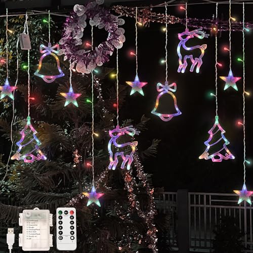 OWill 2m × 3m Weihnachtsbeleuchtung Fenster, 8 Modi Lichterkette Fenster Innen, Christmas Decorations, Weihnachtsdeko Led, Lichterkette Fenster, Weihnachtslichter von OWill