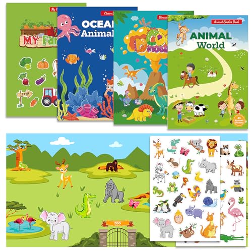 OWill Wiederverwendbare wasserdichte Stickerbuch-Spielzeuge für Kinder von OWill