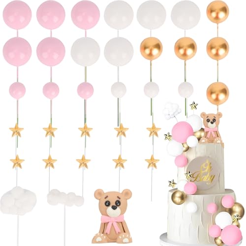 Tortendeko Kugeln Cake Topper(Rosa Serie) von OWill