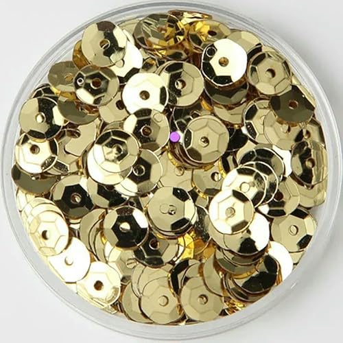 Pailletten 3/4/5/6/8/10 mm/PVC, konkav, rund, lose Pailletten, zum Nähen, für Hochzeiten, Basteln, Zubehör, 10 g/20 g, Gold, 2–6 mm, 20 g Pailletten 3/4/5/6/8/10 mm/PVC, konkav, rund, lose Pailletten, zum Nähen, für Hochzeiten, Basteln, Zubehör, 10 g/20 g, Gold, 2–6 mm, 20 g von OXFYY