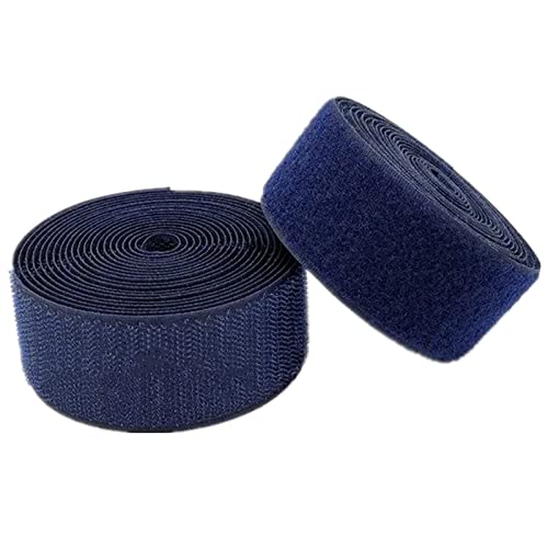 Klettband zum Einnähen, Nylonband zum Befestigen, 20 mm großes Klettband for Aufnähen, nicht klebender Nylon-Stoffverschluss, perfekte Lösung for Kleidungsreparaturen und Säume(NavyBlue,20MM x 10Yard) von OXOLAMRIN