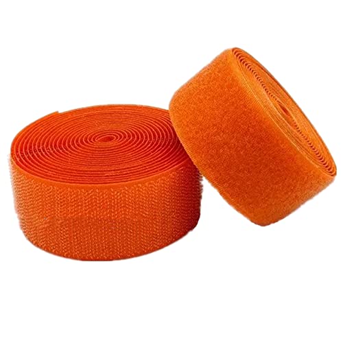 Klettband zum Einnähen, Nylonband zum Befestigen, 20 mm großes Klettband for Aufnähen, nicht klebender Nylon-Stoffverschluss, perfekte Lösung for Kleidungsreparaturen und Säume(Orange,20MM x 5Yard) von OXOLAMRIN