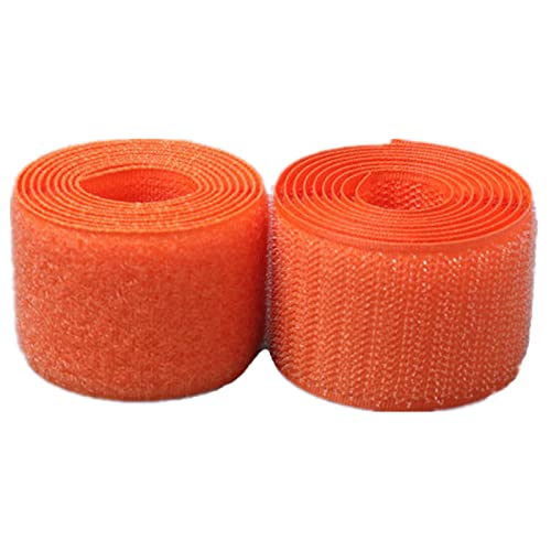 Klettband zum Einnähen, Nylonband zum Befestigen, Klettband 40 mm breit, Klettband for Aufnähen von Stoffen, nicht klebender Nylonverschluss for Nähen(Orange,38MM x 10Yard) von OXOLAMRIN