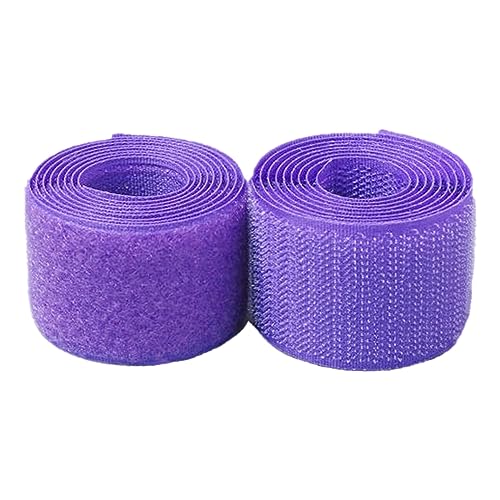 Klettband zum Einnähen, Nylonband zum Befestigen, Klettband 40 mm breit, Klettband for Aufnähen von Stoffen, nicht klebender Nylonverschluss for Nähen(Purple,38MM x 10Yard) von OXOLAMRIN