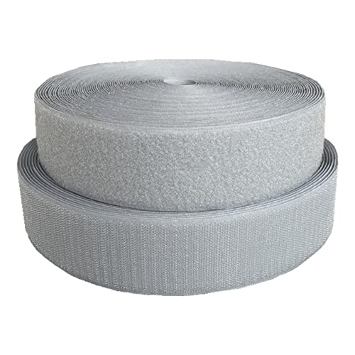 Klettband zum Einnähen, Nylonband zum Befestigen, Klettband for Aufnähen, 25 mm, nicht klebende Befestigungsstreifen for Stoff, Heimwerken, Heimtextilien, Kleidung, Schuhe(Grey,25mm x 10Yards) von OXOLAMRIN