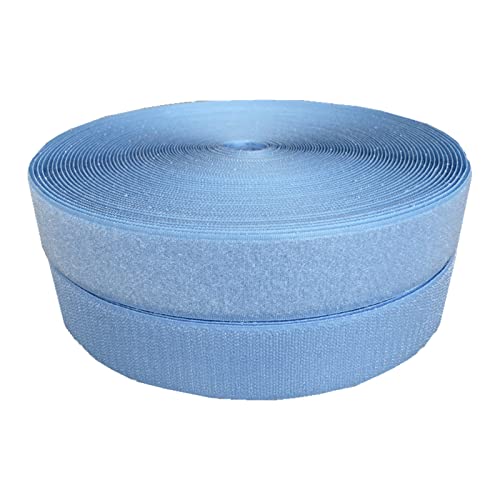 Klettband zum Einnähen, Nylonband zum Befestigen, Klettband for Aufnähen, 25 mm, nicht klebende Befestigungsstreifen for Stoff, Heimwerken, Heimtextilien, Kleidung, Schuhe(LightBlue,25mm x 10Yards) von OXOLAMRIN