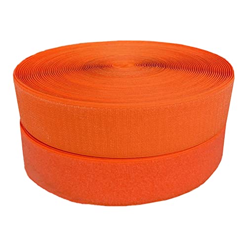 Klettband zum Einnähen, Nylonband zum Befestigen, Klettband for Aufnähen, 25 mm, nicht klebende Befestigungsstreifen for Stoff, Heimwerken, Heimtextilien, Kleidung, Schuhe(Orange,25mm x 25Yards) von OXOLAMRIN