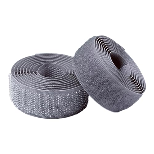 Klettband zum Einnähen, Nylonband zum Befestigen, Klettband for Aufnähen, 25 mm, nicht klebender Nylon-Stoffverschluss(Gray,25MM x 10Yard) von OXOLAMRIN