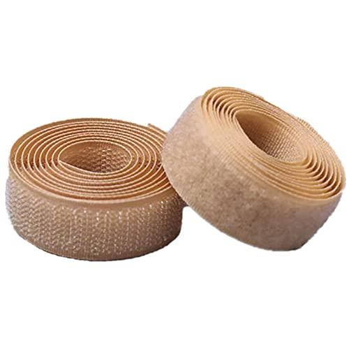 Klettband zum Einnähen, Nylonband zum Befestigen, Klettband for Aufnähen, 25 mm, nicht klebender Nylon-Stoffverschluss(Khaki,25MM x 10Yard) von OXOLAMRIN