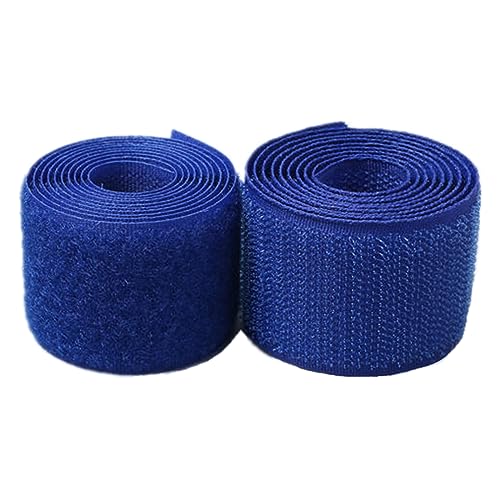 Klettband zum Einnähen, Nylonband zum Befestigen, Klettband for Aufnähen, 38 mm, nicht selbstklebender Nylonstreifenverschluss(Blue,38MM x 2 Yards) von OXOLAMRIN