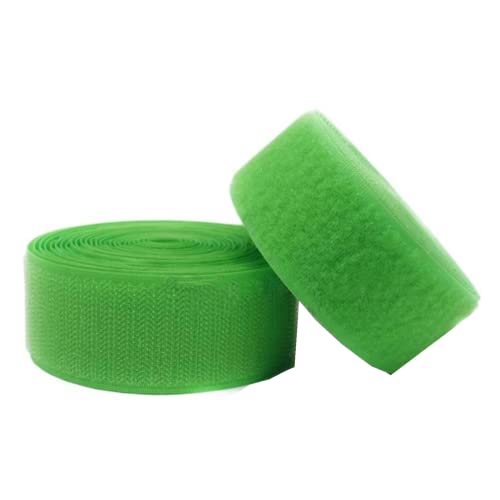 Klettband zum Einnähen, Nylonband zum Befestigen, Klettband for Aufnähen, nicht klebendes Klebeband aus Nylongewebe, klebriges Befestigungsband for Nähen von Befestigungskissen, 5 Yards/Paar(Green,25M von OXOLAMRIN