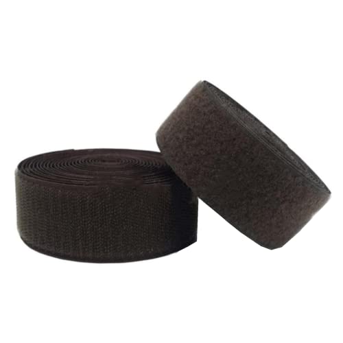 Klettband zum Einnähen, Nylonband zum Befestigen, Klettband for Aufnähen, nicht klebendes Klebeband aus Nylongewebe, klebriges Befestigungsband for Nähen von Befestigungskissen, 5 Yards/Paar(Coffee,20 von OXOLAMRIN