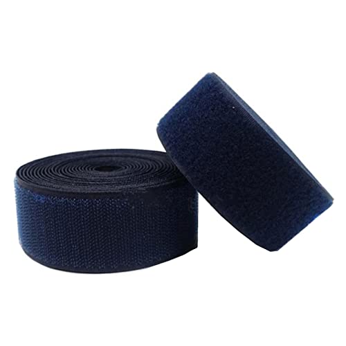 Klettband zum Einnähen, Nylonband zum Befestigen, Klettband for Aufnähen, nicht klebendes Klebeband aus Nylongewebe, klebriges Befestigungsband for Nähen von Befestigungskissen, 5 Yards/Paar(Navy Blue von OXOLAMRIN