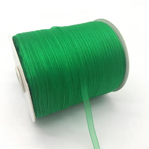 Transparentes Chiffonband, Geschenkband, 10 Yards/Lot 1/4" 6mm Bulk Organzaband Schleife Haar Party Hochzeit Weihnachtsdekoration DIY Spitzenhandwerk(Green) von OXOLAMRIN