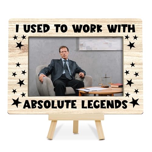 OXRUN Bilderrahmen mit Aufschrift "Boss's Day Gifts, I Used To Work With Absolute Legends", Dankeschön-Geschenke für Kollegen, Chef, Holz, 10,2 x 15,2 cm, H08 von OXRUN