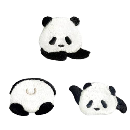 Niedlicher Panda-Aufnäher zum Aufnähen und Aufbügeln, 100 % bestickt, taktische dekorative Applikation, taktischer Aufnäher für Mützen, Outdoor-Ausrüstung, Jacken, Kleidung, Taschen, Kostüm, Cosplay, von OYSTERBOY