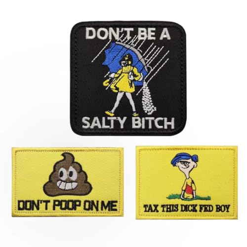 OYSTERBOY Dekorativer Aufnäher mit der Aufschrift "Don't Be A Salty Girl Don't Poop On Me Tax This Fed Boy" mit Klettverschluss für Cosplay, Kostüm, Jacken, Jeans, Kleidung, Westen, Rucksäcke, von OYSTERBOY