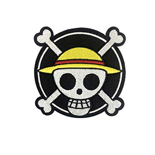 OYSTERBOY One Piece Thread Hook and Loop Backed Decorative Applique Embriodered Patch (Luffy's Strohhut Pirat) von OYSTERBOY